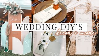 DIY WEDDING DECOR  Affordable Budget Friendly OnTrend Signage Seating Chart Stationary  MORE [upl. by Anoid]