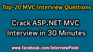 Top 20 MVC Interview Questions  20 ASPNET MVC Most Asked Interview Questions  Interview Point [upl. by Ahsemat]