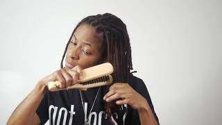 How To Use a LOC Brush Dreadlock Brushing Demo [upl. by Caiaphas]