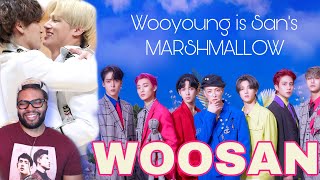 ATEEZ 에이티즈  Wooyoung Is So Soft For San He’s A Human Marshmallow Reaction  Topher Reacts [upl. by Htebirol629]