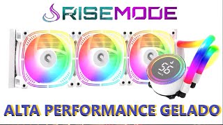 UNBOXING WATER COOLER RISE MODE AURA ICE WHITE 360MM MAGUEIRAS COM RGB EMBALAGEM [upl. by Akinek]