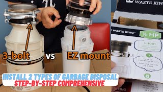 Install Garbage Disposal StepbyStep 3bolt or EZ Mount Comprehensive Guide Part 2 [upl. by Aohk]