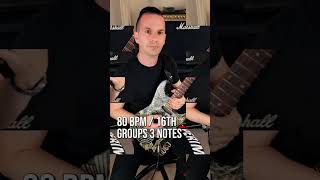 Guitar exercise mode VI in 16ths groups of 3 and 4 notes [upl. by Igenia]