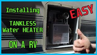 Tankless Water Heater install  Camper Van Life must have  BEST Rv Upgrade [upl. by Eanyl]