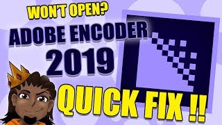 Adobe Media Encoder Wont OPEN Quick Fix Tommy Tutorials [upl. by Curley806]