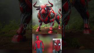 superheroes but bull robot 😱🔥Marvel amp DCAll Characters marvel avengersshortsrobot [upl. by Adnahc]