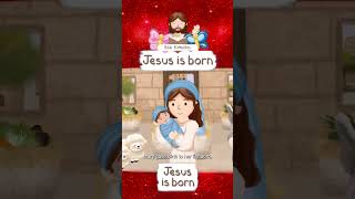 JESUS IS BORN HUMBLE MANGER · BIBLE STORIES FOR CHILDREN KIDS · ANIMATED CARTOON JESUS shorts [upl. by Cimbura]