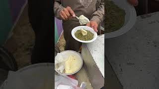 saag roti village food [upl. by Ahsitan]