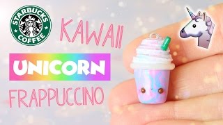 Miniature Kawaii Unicorn Frappuccino│Polymer Clay Tutorial [upl. by Akkahs]