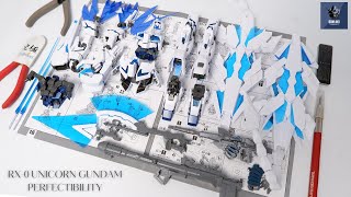 DABAN 6656 1100 ​Unicorn Gundam Perfectibility ASMR Unboxing and Stop Motion Build Review [upl. by Lubeck]