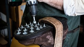 How It’s Made World’s Toughest Logging Boots  Nicks Handmade Boots [upl. by Brandie]