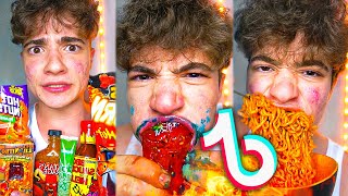 Extreme Spicy Food Tiktok Compilation 1 Hour Edition  Spizeethegoat [upl. by Aztirak559]