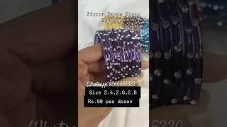 Zircon Glass bangles whatsapp 9360065320 lsbangles glassbangles stonebangles [upl. by Washko]