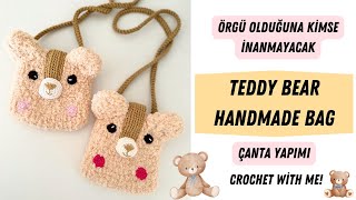 Ayıcık Çanta Tarifi  HANMADE TEDDY BEAR BAG PATTERN [upl. by Ynoffit451]