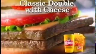 2002 Wendys Classic Double with Cheese TV Commercial [upl. by Eatnuahc]