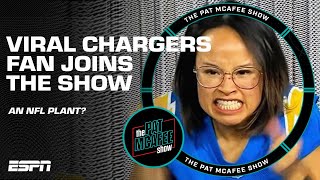 VIRAL CHARGERS FAN joins the show to talk about her NEW VIRAL FAME 🤩  The Pat McAfee Show [upl. by Leirrad]