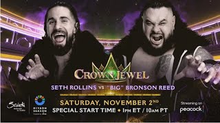 WWE 2K24 CROWN JEWEL BRONSON REED VS SETH ROLLINS [upl. by Naihr]