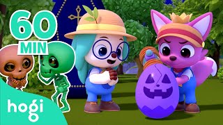 🎃 Old MacDonald Had Spooky Eggs and More｜Halloween Songs for Kids｜Hogi Halloween｜Hogi Pinkfong [upl. by Anwahsar196]