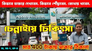 Apollo চেন্নাইতে চিকিৎসা করার পদ্ধতি  Treatment in Apollo Chennai  Food amp Accommodation  EP  9 [upl. by Kinnon]