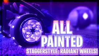 ALL NEW PAINTED STAGGERSTYLE RADIANT WHEELS Rocket League Season 15 Update [upl. by Ahsienad]