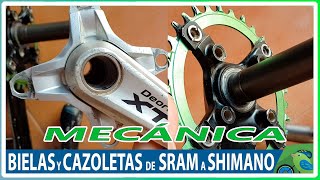 Cambio de cazoletas y eje pedalier de SRAM a Shimano [upl. by Higinbotham520]