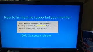 How to fix input not supported monitor windows 10 7 8  101 working method [upl. by Combe]