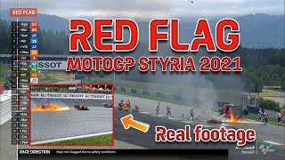 MotoGP Styria Austria 2021 RED FLAG  Dani Pedrosa amp Lorenzo Salvadori Incident [upl. by Terrijo823]