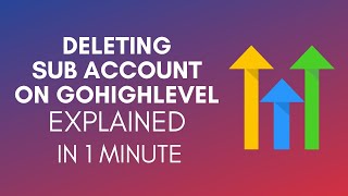 How To Delete Sub Account On GoHighLevel 2025 [upl. by Bock]