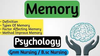 Memory  Types Of Memory  Memory In Psychology In Hindi  Types Of Memory In Psychology In Hindi [upl. by Casper24]