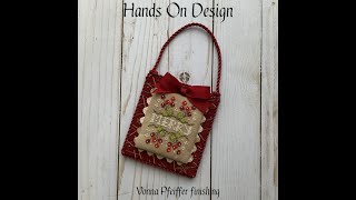 A Mounted Flat Ornament  cross stitch finishing with Vonna Pfeiffer [upl. by Dorn225]