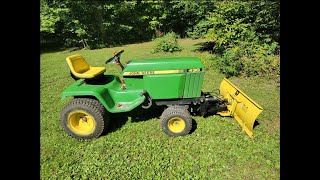 FULL INSTALL Front frame extension and 4 way plow on John Deere 430 Garden Tractor [upl. by Logan]