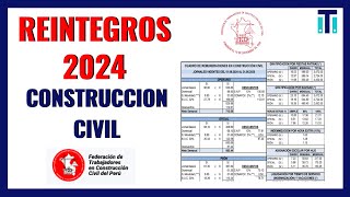 🟡 Como calcular los REINTEGROS en construcción Civil 2024  EJEMPLOS PLAME [upl. by Amelus544]