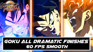 Dragon Ball FighterZ  Goku All Dramatic Finishes Japanese  English  4k 60 FPS [upl. by Aliakam762]