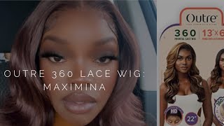 SYNTHETIC UNDER 50 The Perfect Chocolate Brown Wig😍Outre 360 Lace Wig MAXIMINA Havana Brown [upl. by Idnim284]