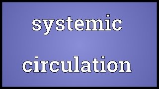 Systemic circulation Meaning [upl. by Bolling]