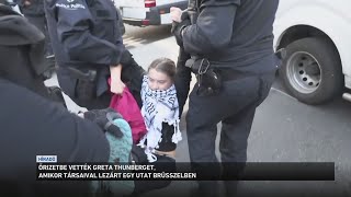 Letartóztatta a belga rendőrség Greta Thunberg svéd aktivistát [upl. by Mateo527]