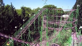 Moncayo front seat onride HD POV Parque de Atracciones de Zaragoza [upl. by Notnelc61]