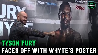 Tyson Fury faces off with Dillian Whyte poster quotCome on Step forward Mushquot [upl. by Falcone150]