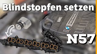 BMW N57 BlindstopfenVerschlussstopfen setzen  Drallklappen entfernen  330d 530d 730d 740d [upl. by Susan]