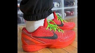 EARLY LOOK Watch before you BUY Nike Kobe 6 Protro quotReverse Grinchquot Review and On Feet [upl. by Florella599]