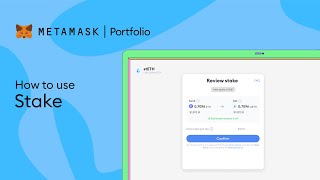 How to stake your crypto on MetaMask Portfolio [upl. by Treblih]