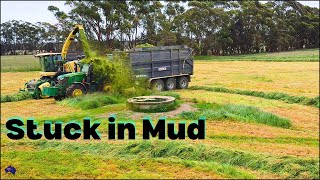 John Deere 9700i 6R 250 Optum 300 and Krone Big X 780 in very Heavy Silage [upl. by Sheehan]