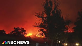 California battles massive fire as nation faces dangerous heat wave [upl. by Schulman1]