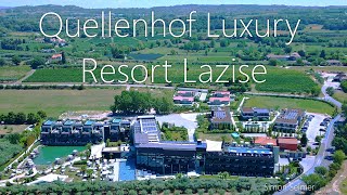 Quellenhof Luxury Resort Lazise  Lake Garda  Italy  4K Drone Video [upl. by Anelra]