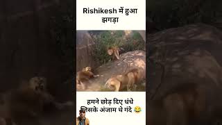 Rishikesh me hua jhageda 🤣🤣 viralvideo funny comedycouplegoals comedy foryou youtubeshorts [upl. by Ahseen]