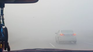 Heavy Fog on Motorway  Foggy Motorway drive  Zero Visibility  Drive Carefully on Highways [upl. by Artina54]