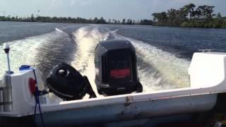 Evinrude 150 spitfire intruder 1993 pushing down the river [upl. by Hibbert801]