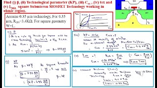 Unlocking Submicron MOSFET Technology A StepbyStep Guide to Solve Example [upl. by Kramnhoj]