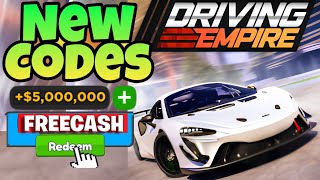 NEW CODES ALL WORKING CODES FOR DRIVING EMPIRE IN 2024 ROBLOX DRIVING EMPIRE CODES [upl. by Irish]