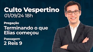 🔴 Culto Vespertino  0109 18h  Pr Geimar de Lima [upl. by Nerland]